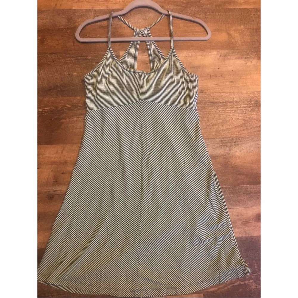 Green Striped Patagonia Razor Back Dress Size M